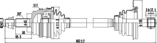 Dynamatrix DDS250166 - Drive Shaft autospares.lv