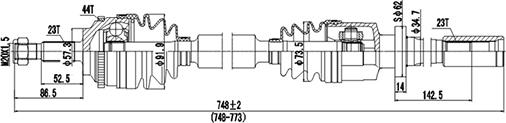 Dynamatrix DDS250313 - Drive Shaft autospares.lv