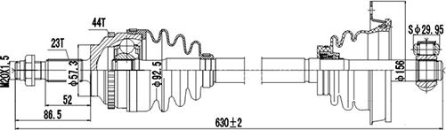 Dynamatrix DDS250261 - Drive Shaft autospares.lv