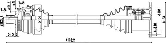 Dynamatrix DDS203058 - Drive Shaft autospares.lv