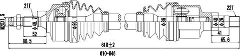 Dynamatrix DDS210043 - Drive Shaft autospares.lv