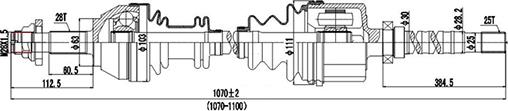 Dynamatrix DDS210068 - Drive Shaft autospares.lv