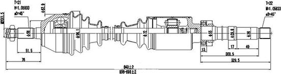 Dynamatrix DDS210004 - Drive Shaft autospares.lv