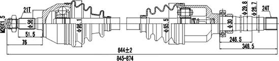 Dynamatrix DDS210007 - Drive Shaft autospares.lv