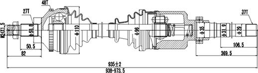 Dynamatrix DDS210014 - Drive Shaft autospares.lv