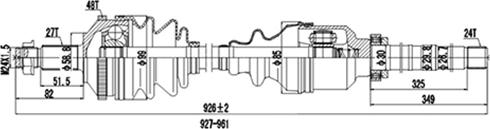 Dynamatrix DDS210012 - Drive Shaft autospares.lv