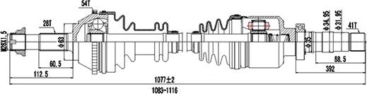 Dynamatrix DDS210036 - Drive Shaft autospares.lv