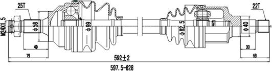 Dynamatrix DDS210026 - Drive Shaft autospares.lv