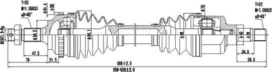 Dynamatrix DDS210021 - Drive Shaft autospares.lv