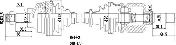 Dynamatrix DDS210072 - Drive Shaft autospares.lv