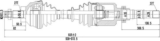 Dynamatrix DDS210155 - Drive Shaft autospares.lv