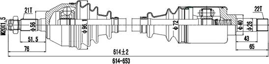 Dynamatrix DDS210164 - Drive Shaft autospares.lv