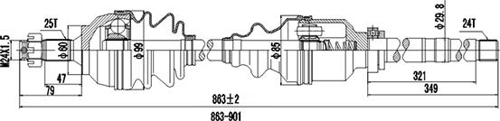 Dynamatrix DDS210167 - Drive Shaft autospares.lv