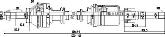 Dynamatrix DDS210104 - Drive Shaft autospares.lv