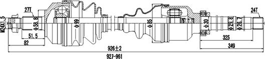 Dynamatrix DDS210120 - Drive Shaft autospares.lv