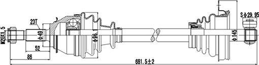 Dynamatrix DDS211012 - Drive Shaft autospares.lv