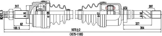 Dynamatrix DDS218248 - Drive Shaft autospares.lv