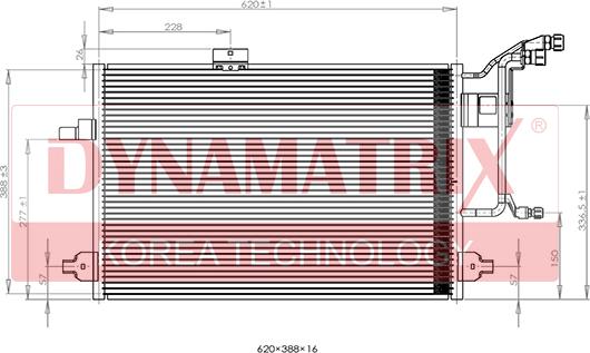 Dynamatrix DR94430 - Condenser, air conditioning autospares.lv