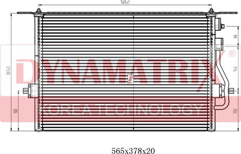 Dynamatrix DR94308 - Condenser, air conditioning autospares.lv