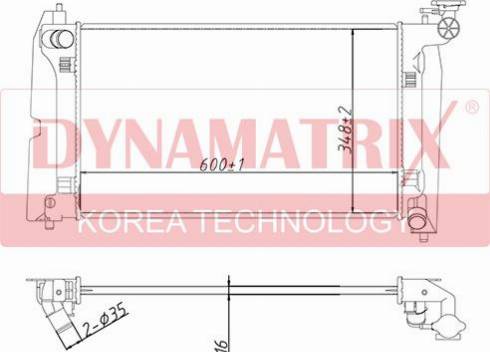 Dynamatrix DR64646A - Radiator, engine cooling autospares.lv