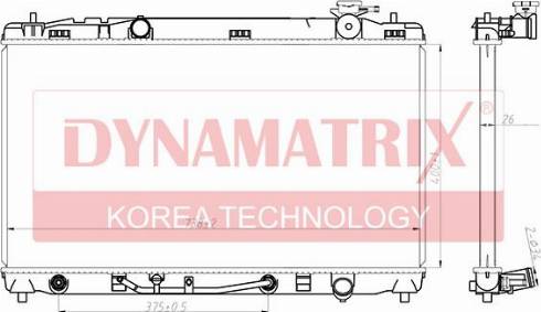 Dynamatrix DR646808 - Radiator, engine cooling autospares.lv