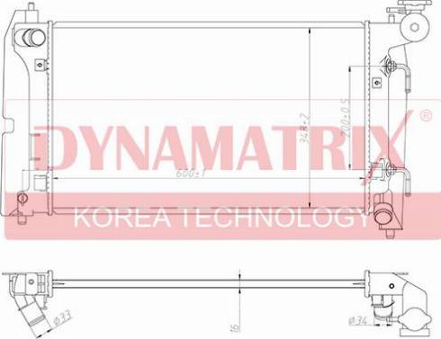 Dynamatrix DR64631 - Radiator, engine cooling autospares.lv