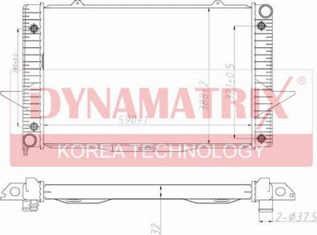 Dynamatrix DR65539A - Radiator, engine cooling autospares.lv