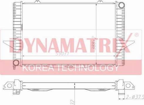 Dynamatrix DR65536A - Radiator, engine cooling autospares.lv