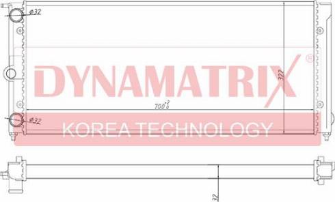 Dynamatrix DR65191 - Radiator, engine cooling autospares.lv