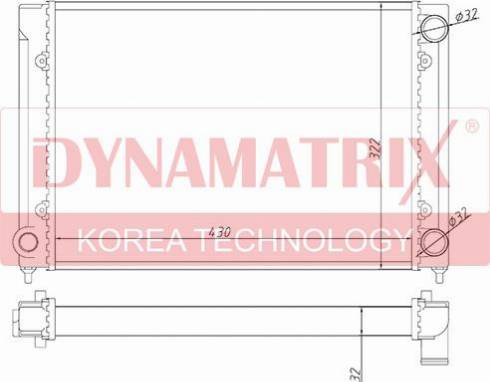 Dynamatrix DR651651 - Radiator, engine cooling autospares.lv