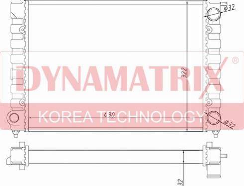 Dynamatrix DR651811 - Radiator, engine cooling autospares.lv