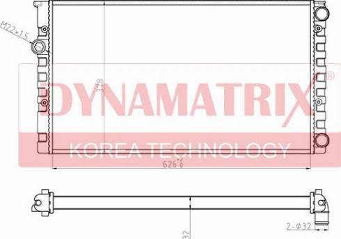 Dynamatrix DR652471 - Radiator, engine cooling autospares.lv