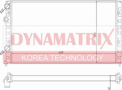 Dynamatrix DR652551 - Radiator, engine cooling autospares.lv