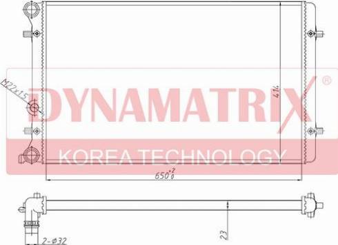 Dynamatrix DR652011 - Radiator, engine cooling autospares.lv