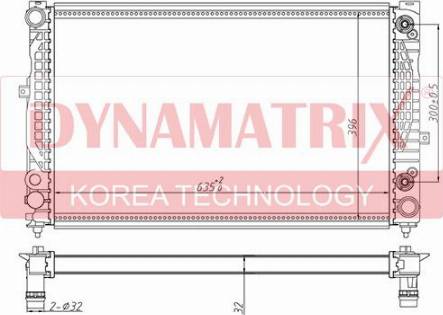 Dynamatrix DR60498 - Radiator, engine cooling autospares.lv