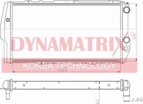 Dynamatrix DR604551 - Radiator, engine cooling autospares.lv