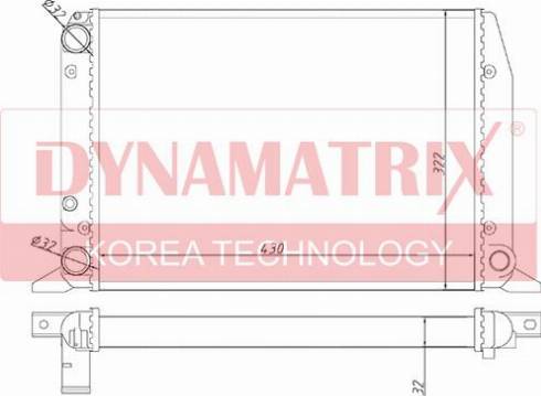 Dynamatrix DR604611 - Radiator, engine cooling autospares.lv