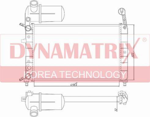 Dynamatrix DR61844 - Radiator, engine cooling autospares.lv