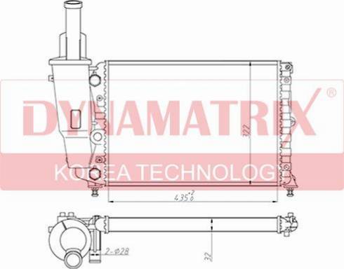 Dynamatrix DR61856 - Radiator, engine cooling autospares.lv