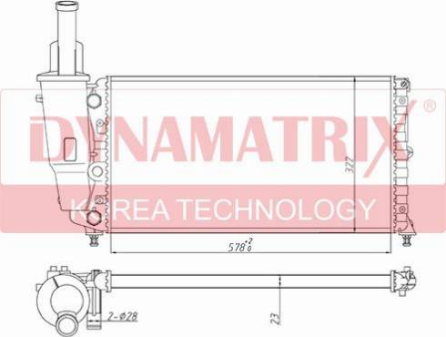 Dynamatrix DR61858 - Radiator, engine cooling autospares.lv