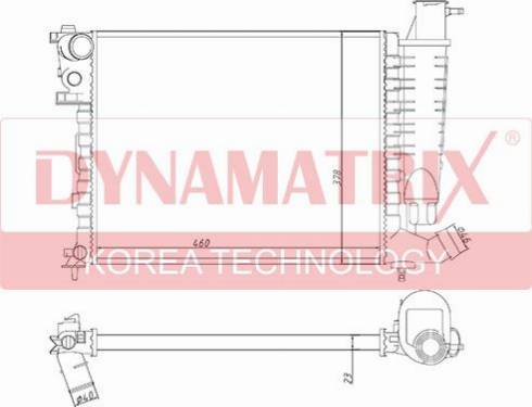 Dynamatrix DR613671 - Radiator, engine cooling autospares.lv