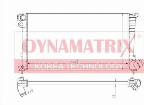 Dynamatrix DR61315 - Radiator, engine cooling autospares.lv