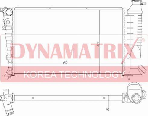 Dynamatrix DR61313 - Radiator, engine cooling autospares.lv