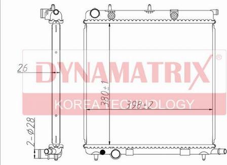 Dynamatrix DR61284 - Radiator, engine cooling autospares.lv