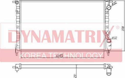 Dynamatrix DR63918 - Radiator, engine cooling autospares.lv