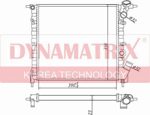 Dynamatrix DR63929 - Radiator, engine cooling autospares.lv