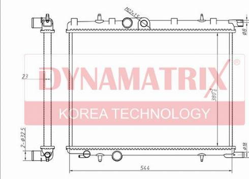 Dynamatrix DR63502A - Radiator, engine cooling autospares.lv