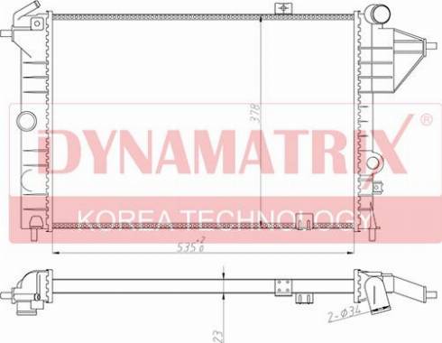 Dynamatrix DR630541 - Radiator, engine cooling autospares.lv