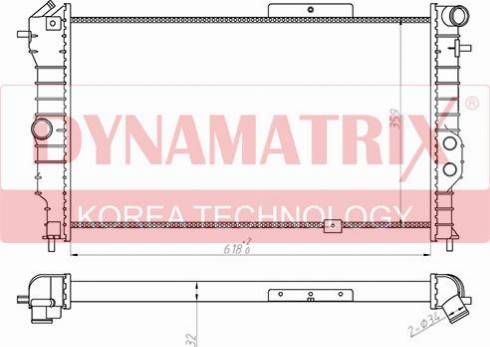 Dynamatrix DR630631 - Radiator, engine cooling autospares.lv