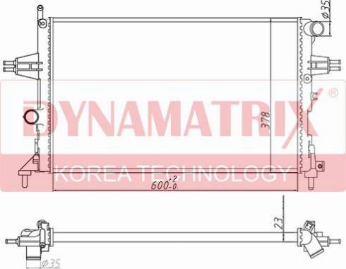 Dynamatrix DR63006A - Radiator, engine cooling autospares.lv